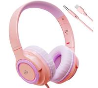 INFURTURE Auriculares USB C/3.5 mm para niños y niñas, límite de Volumen de 94 dB, auriculare intraurales, auriculare con Cable para Adolescentes, Escuela, Viajes