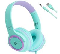 INFURTURE Auriculares USB C/3.5 mm para niños y niñas, límite de Volumen de 94 dB, auriculare intraurales, auriculare con Cable para Adolescentes, Escuela, Viajes
