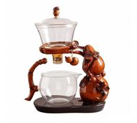 Infuser Device Tetera Gourd Cafetera Tisana Dispositivo de Infusión de Vidrio Madera y Calabaza Decorativa Espacio