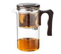 Infuser - Teteras de con infusor | sueltas | Fácil de preparar estufa | Mango de madera Filtro separador de agua Borosilicato transparente para interiores en casa