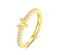 INFUSEU Anillo Inicial, 925 Plata De Ley 18K Oro Ajustable Letra Y Anillos Apilables Alfabeto Mayúscula Joyería Personalizada Cumpleaños Regalo Dama Mujeres Niñas