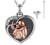 INFUSEU Collar Para Cenizas, NiñA Abrazar Perro 925 Plata Collar Con Colgante Urna Forma Joyería Cenizas Ala ángel Regalos Recuerdo Aborto EspontáNeo Humano