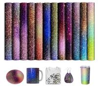 Infusible Ink Film for Sublimation Tazas, Blanks T-Shirts Mugs Cups,Papel de sublimación preimpreso para taza Cricut Heat Press Mug, 12 piezas/juego, 25,5 x 30,5 cm