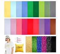 Infusible Transfer Ink Sheets 24 piezas/juego de películas de tinta a prueba de fusibles, papel de transferencia precoloreado para sublimación