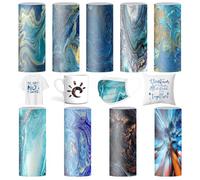 Infusible Transfer Ink Sheets para Cricut Joy 9 colores Tie Dye Infusible, 11,5 x 30,5 cm, papel de sublimación, hoja de tinta de sublimación para máquina de prensa de calor, para manualidades