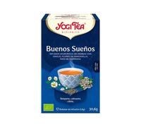 YogiTea Bio Infusión Buenas Noches – Hinojo, Manzanilla y Valeriana – Sin cafeína – 17 sobres