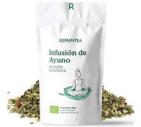 INFUSIÓN DE AYUNO 100% Ecológica 100g (50 Tazas) | Hidratante y Energizante para Ayuno Intermitente | Mate, Cardo Mariano, Té Verde, Ortiga, Melisa, Lavanda REPLANTEA®