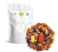 Infusión de Granada y Naranja a Granel - My Tea Moments - Cultivo Sostenible - Ingredientes Naturales: Aciano, Baya de Goji, Caléndula, Cardamomo, Dátil, Fresa, Gnaphallum, entre otros. (200, Gramos)