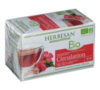 Infusión de hierbas Hibiscus Grosella Negra Eliminación de la Circulación Orgánica 20 sobres