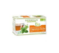 HERBESAN INFUSION MENTHE POIVREE, FENOUIL DIGESTION FACILE BIO Menthe poivrée, Thym, Fenouil, Mélisse - 20 sachets