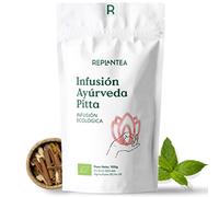 INFUSION DE JENGIBRE CON MENTA Y CURCUMA "Ayurveda Pitta" 100% Ecológica 100g (50 Tazas) | TE AYURVEDA Digestivo con Regaliz, Jengibre, Canela, Hinojo, Cúrcuma, Menta REPLANTEA®