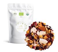 Infusión de Piña Colada a Granel - My Tea Moments - Cultivo Sostenible - Ingredientes Naturales: Coco, Escaramujo, Hibisco, Manzana, Naranja, Piña. Infusión Caliente y Fría. (200, Gramos)