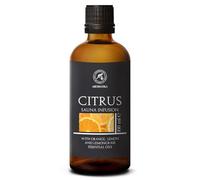 Infusión de Sauna Cítricos 100ml - Aceite Esencial de Naranja & Aceite de Limón & Aceite Hierba de Limón - Aroma para Sauna y Casa de Baños - Aroma Cítrico - Aromaterapia - Calmante - Relajación