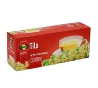 Infusión de Tila - 25 Bolsitas | Té Relajante Natural para Dormir y Reducir el Estrés | Apto para Microondas, Sin Grapa