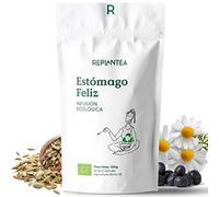 INFUSION DIGESTIVA Estómago Feliz 100% Ecológica 100g (50 Tazas) | INFUSION DIGESTION con Hinojo, Rooibos Verde, Manzanilla, Diente de León, Arándano REPLANTEA®