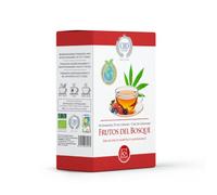 Infusión Ecológica de Cáñamo y Frutos del Bosque - 10 Pirámides Biodegradables | Hojas de Cáñamo, Frambuesa, Arándano y Manzana | Infusión Natural Relajante y Antioxidante