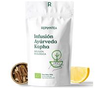 INFUSION JENGIBRE LIMON Y REGALIZ "Ayurveda Kapha" 100% Ecológica 100g (50 Tazas) | TE AYURVEDA Energizante sin Teína con Regaliz, Jengibre, Canela, Lemongrass, Limón REPLANTEA®