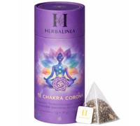 Infusión Relajante Natural - Equilibrio y Serenidad - Manzanilla, Lavanda y Hierbas Naturales - 15 Pirámides Premium - Herbalinea Chakra Corona (Sahasrara)
