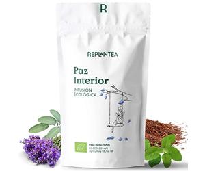 INFUSION RELAJANTE Paz Interior 100% Ecológica 100g (50 Tazas) | ROOIBOS RELAX con Salvia, Melisa, Lavanda y Tulsi REPLANTEA®