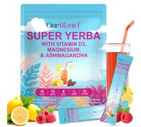 Infusión Super Yerba Mate - 30 Sobres | Energía Natural + Enfoque Mental, 2g Azúcar | Sabor Lima Refrescante con Vitamina D3