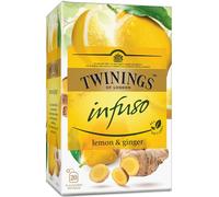 Infusión Twinings de Limón y Jengibre, 20 sobres. Apta para tomar con hielo.