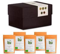 Infusiones Caja Regalo - Infusiones Orgánicas De Hoja Suelta Para Auténticos Entendidos - Camomila, Flor Pasión Menta Hierba De Limón Y Rooibos
