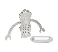 Infusor de t HIC Kitchen Hangin Dunkin Monkey con bandeja de goteo de acero inoxidable