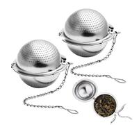 Infusor de Té 2 Piezas De Malla Fina Acero Inoxidable Con Cadena Larga