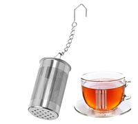 Infusor de té de acero inoxidable | Metal Fine Mesh Filter Cooking Reusable Leaf Steeper With Chain Hook For Flower, Black, Fruit Tea, Teapots & Spices