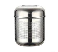 Infusor de té de hojas sueltas de acero inoxidable con tapa y cadena para preparar té, hierbas, especias o bases de sopa en varios recipientes (A1-S)