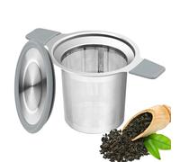Infusor De Té Inoxidable - Silicona+Acero Inoxidable, 5.43x2.87x2.2in Mole Filler Canasta De Gran Capacidad | Diseño Seguro Para El Dedo Infusor De Té De Metal Fácil, Filtro De Hoja Suelta Para Tazas,