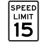 Inga 15 mph Speed Limit Signs Señal de Advertencia de Lata de 8 x 12 Pulgadas
