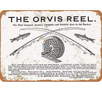 Inga 1876 Orvis - Cartel de Metal Vintage para Pesca (8 x 12 Pulgadas)