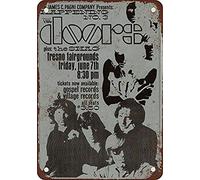 Inga 1968 Letrero de Metal para decoración del hogar con diseño de The Doors in Fresno Pub, 8 x 12 Pulgadas