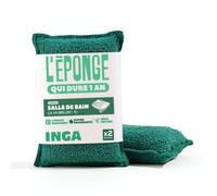 INGA - 2 esponjas reutilizables lavables - especiales superficies, doble absorción - 2 lados para absorber y limpiar - Fabricado en Europa - Esponja lavable que dura 1 año