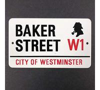 Inga Baker Street W1 City of Westminster - Cartel de Metal Pesado para Calle de Londres Sherlock (20,3 x 30,5 cm)