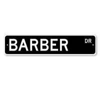 Inga Barber, decoración de barbería, Cartel de barbería, decoración de barbería, Letrero de Metal Personalizado, 40 x 10 cm