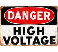 Inga Danger High Voltage - Cartel de metal de 20 x 30 cm