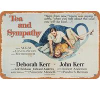 Inga Deborah Kerr John Kerr - Cartel de metal para pared, diseño retro con texto en inglés "Prevenir el deslumbramiento"