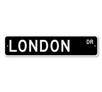 Inga London, Londres Inglaterra Regalo Signo, Londres Souvenir, Custom Metal Street Signs 40x10 cm