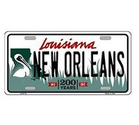 Inga New Orleans Louisiana Placa de Metal para matrícula de 6 x 12 Pulgadas