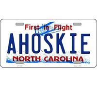 Inga New Sign - Placa de matrícula de Coche con Texto en inglés Ahoskie North Carolina State Back, 15,2 x 30,5 cm