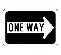 Inga One Way - Letrero de estaño (20,3 x 30,5 cm)