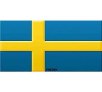 Inga Placa de matrícula con foto de la bandera de Suecia, personalización gratuita en esta placa, 15,2 x 30,5 cm