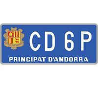 Inga Placa de matrícula de Andorra de 15,2 x 30,5 cm.
