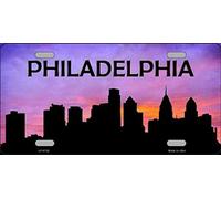 Inga Placa de matrícula Philadelphia Silhouette de 15,2 x 30,5 cm