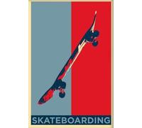 Inga Póster de skate para pared, diseño de esperanza, monopatín, tabla de longboard para dormitorio, retro, cafetería, tienda, cartel de metal, 20,3 x 30,5 cm