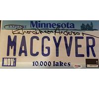 Inga Richard Dean Anderson Macgyver - Placa de matrícula autografiada (15,2 x 30,5 cm)