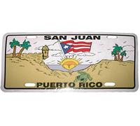 Inga San Juan Puerto Rico placa de matrícula de aluminio, 6 x 12 pulgadas