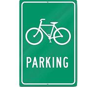 Inga Señal de Advertencia con Texto en inglés Bicycle Parking de 8 x 12 Pulgadas